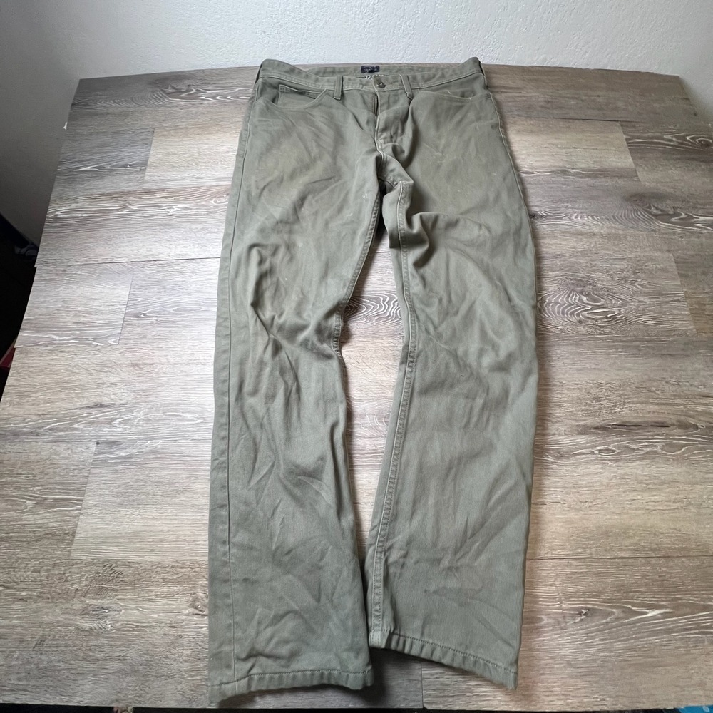 J.Crew The Sutton Pants Mens 34x32 Olive Green Corduroy Straight Leg Trousers
